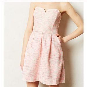 Moulinette Soeurs Anthro pink tweed dress